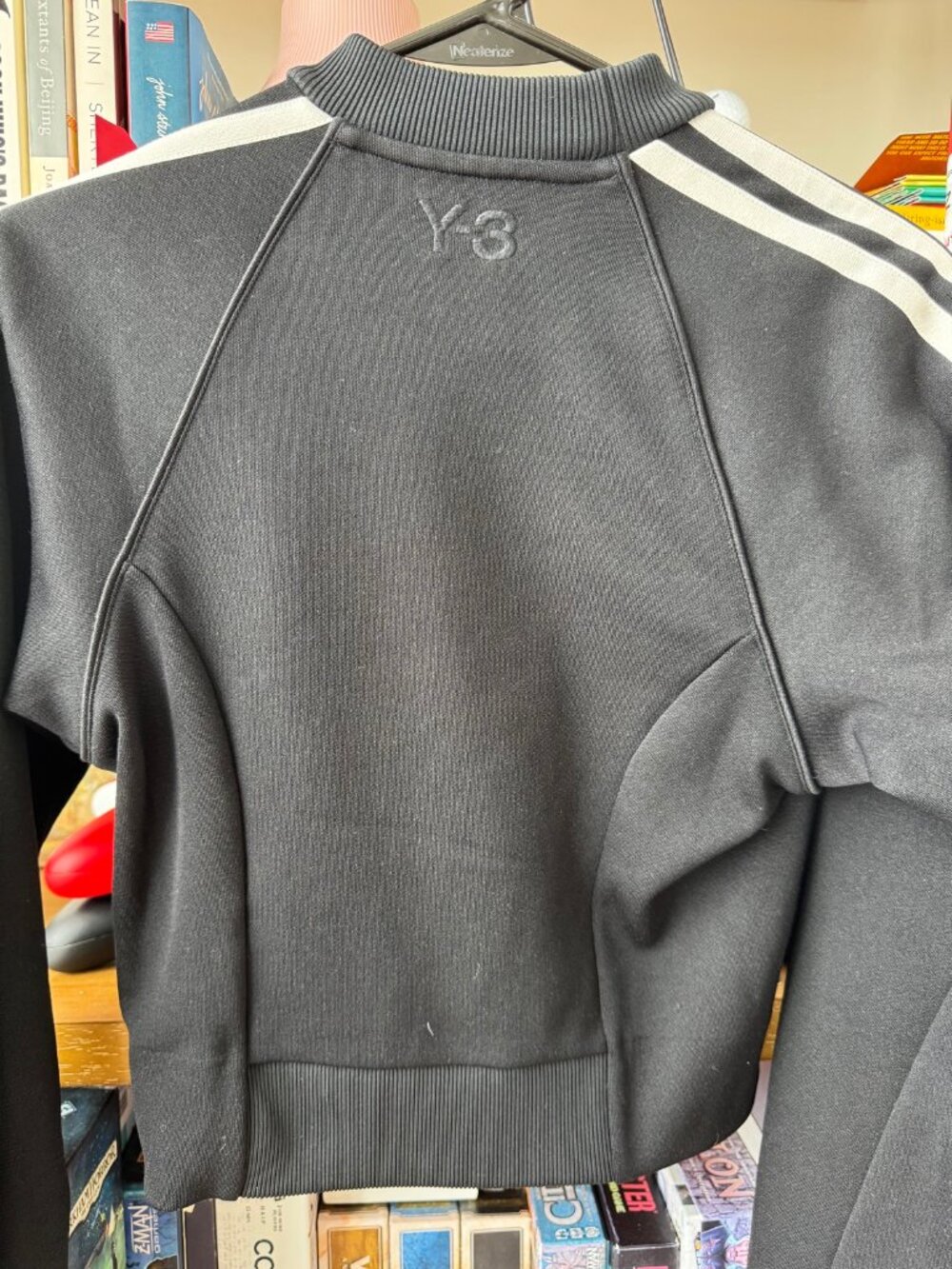 Y-3 Black Track Jacket White Stripes XS